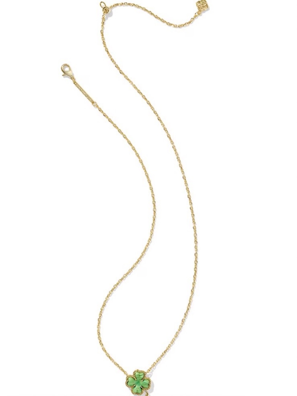 Kendra Scott Clover Gold Short Pendant Necklace